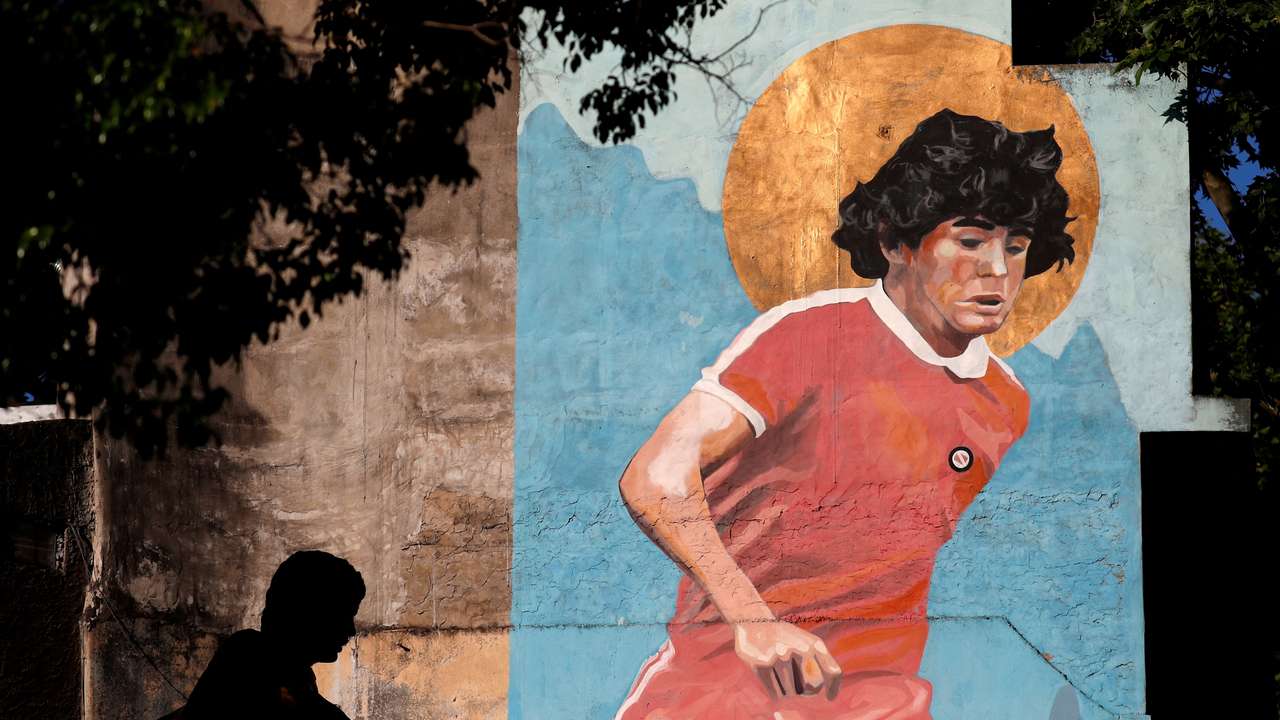 FILE PHOTO: Argentines mark their idol Diego Maradona's 61st birthday.