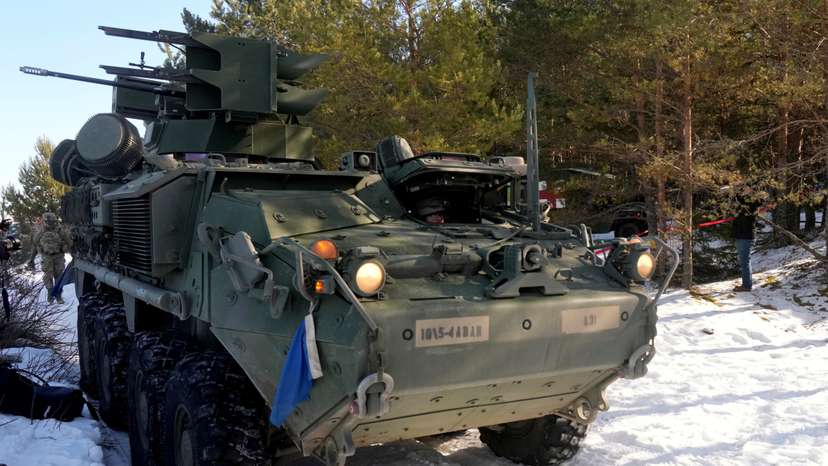 U.S. troops attend Saber Strike military dill in Rutja