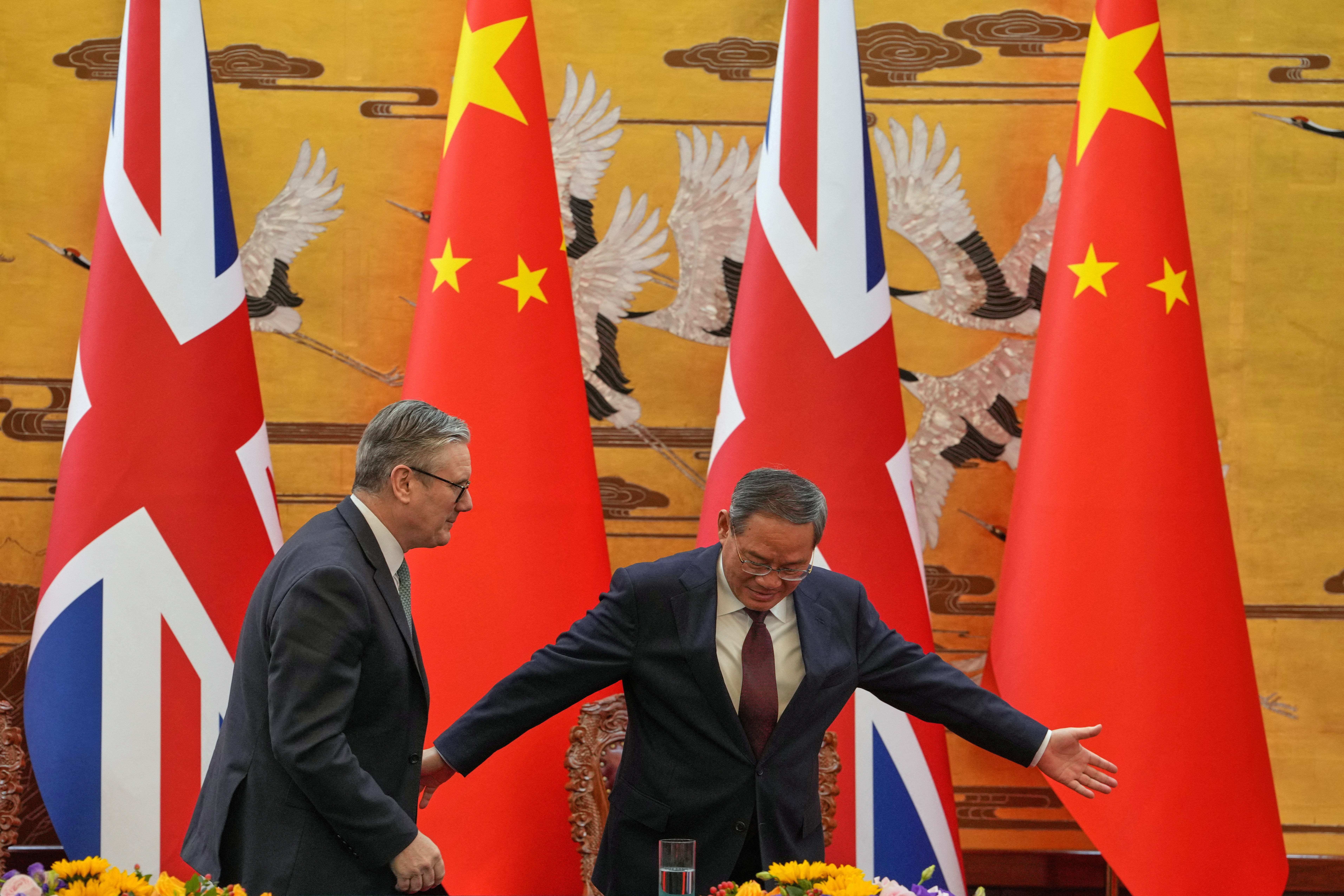 Britain's PM Keir Starmer visits China