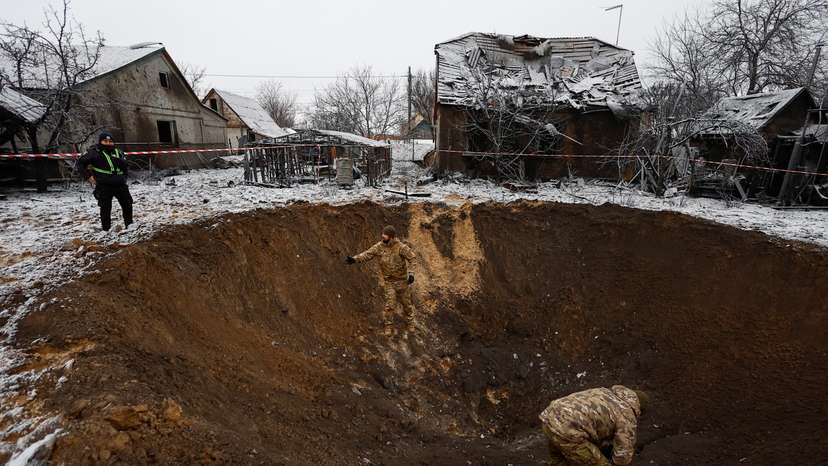 Aftermath of a Russian missile strike in Kyiv
