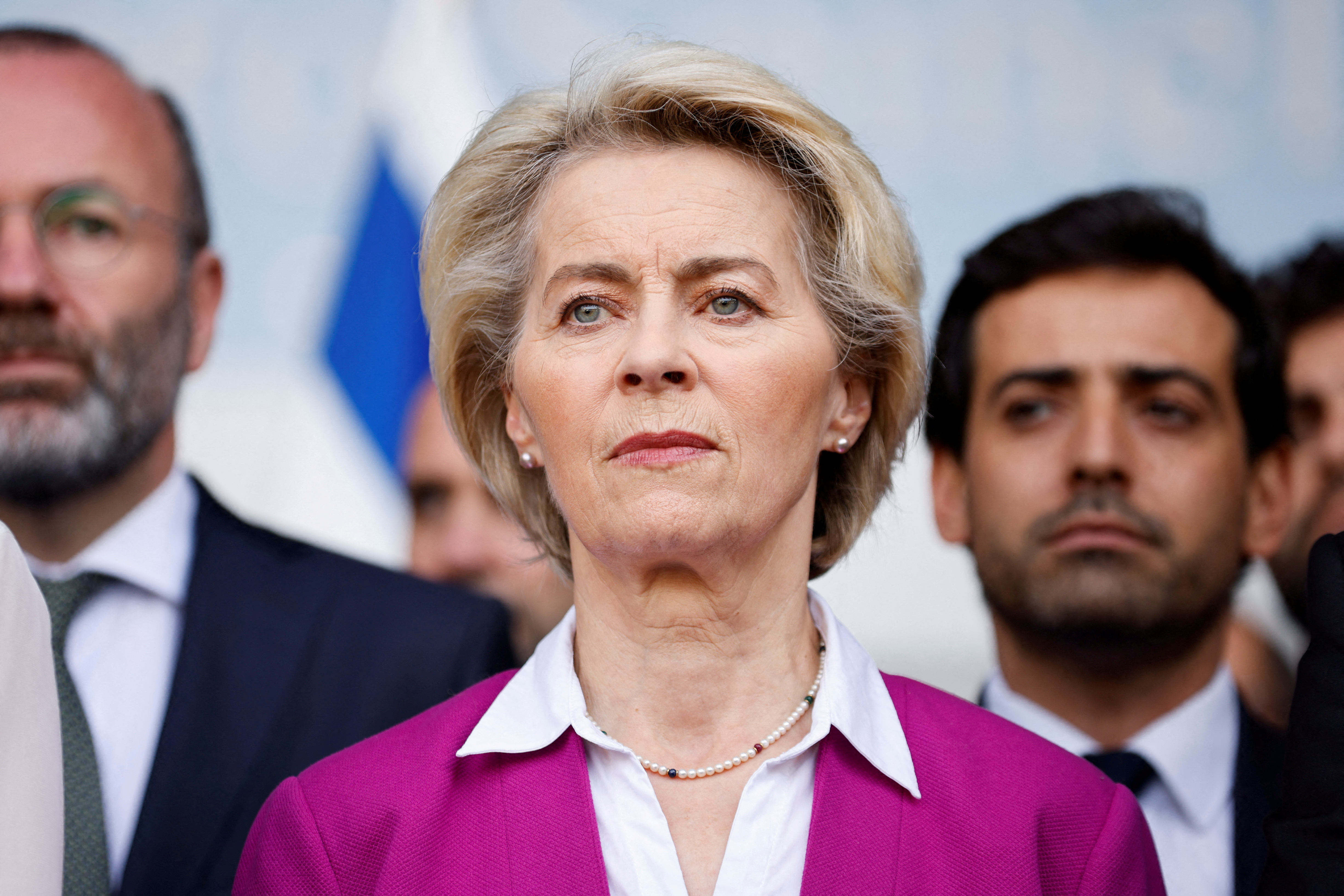 FILE PHOTO: A solemn moment to remember the people killed in Israel at the European Parliament