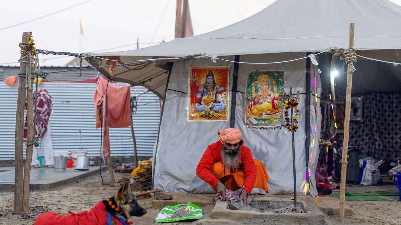 Devotees arrive ahead of Maha Kumbh Mela in Prayagraj