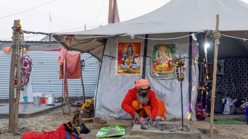 Devotees arrive ahead of Maha Kumbh Mela in Prayagraj