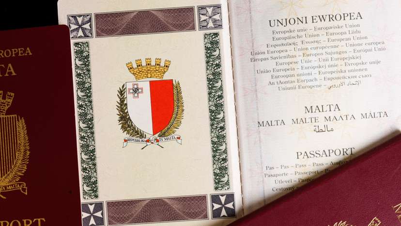 Maltese passports are seen in this illustration
