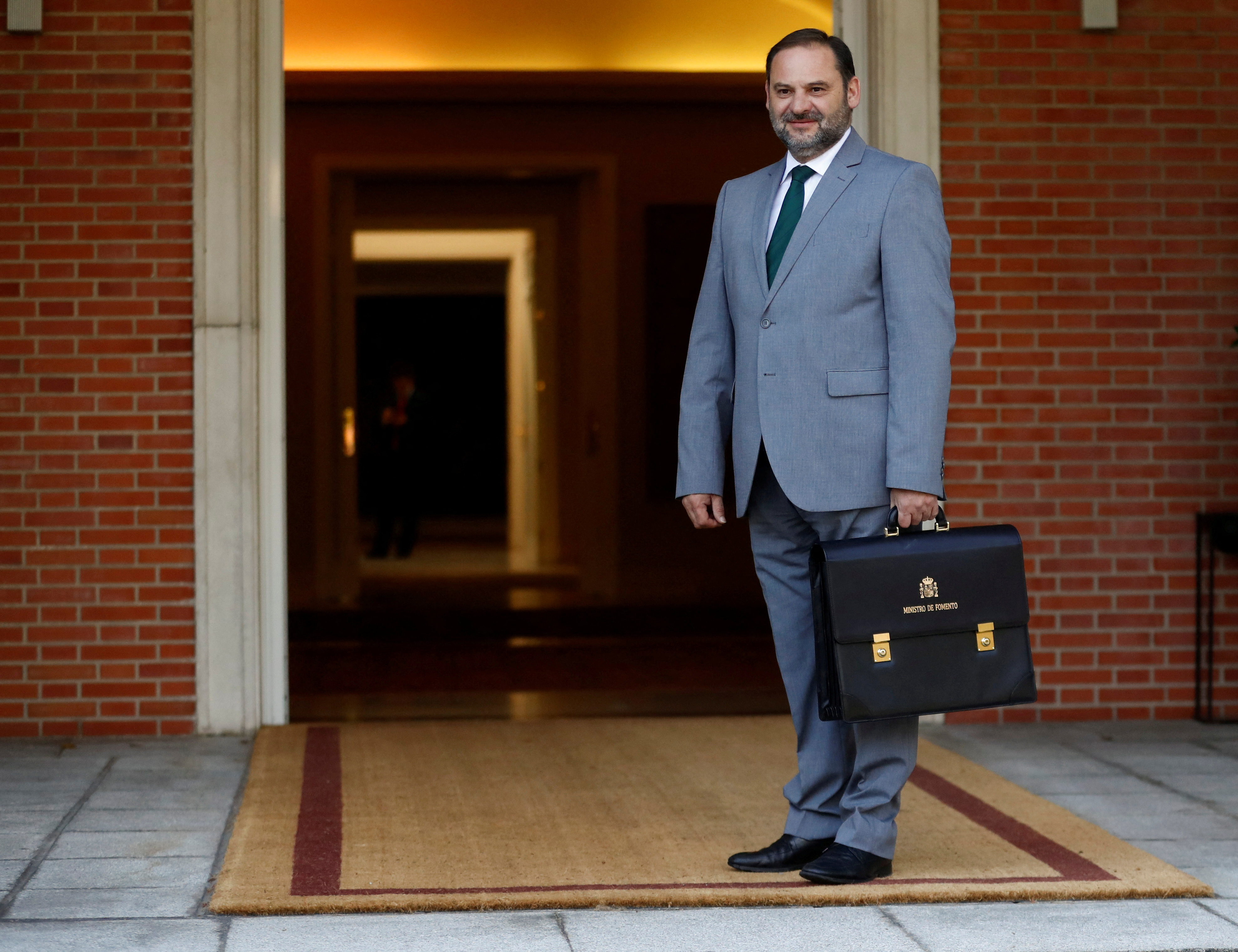 FILE PHOTO: Spain's Development Minister Jose Luis Abalos arrives for a cabinet meeting at the Moncloa Palace in Madrid