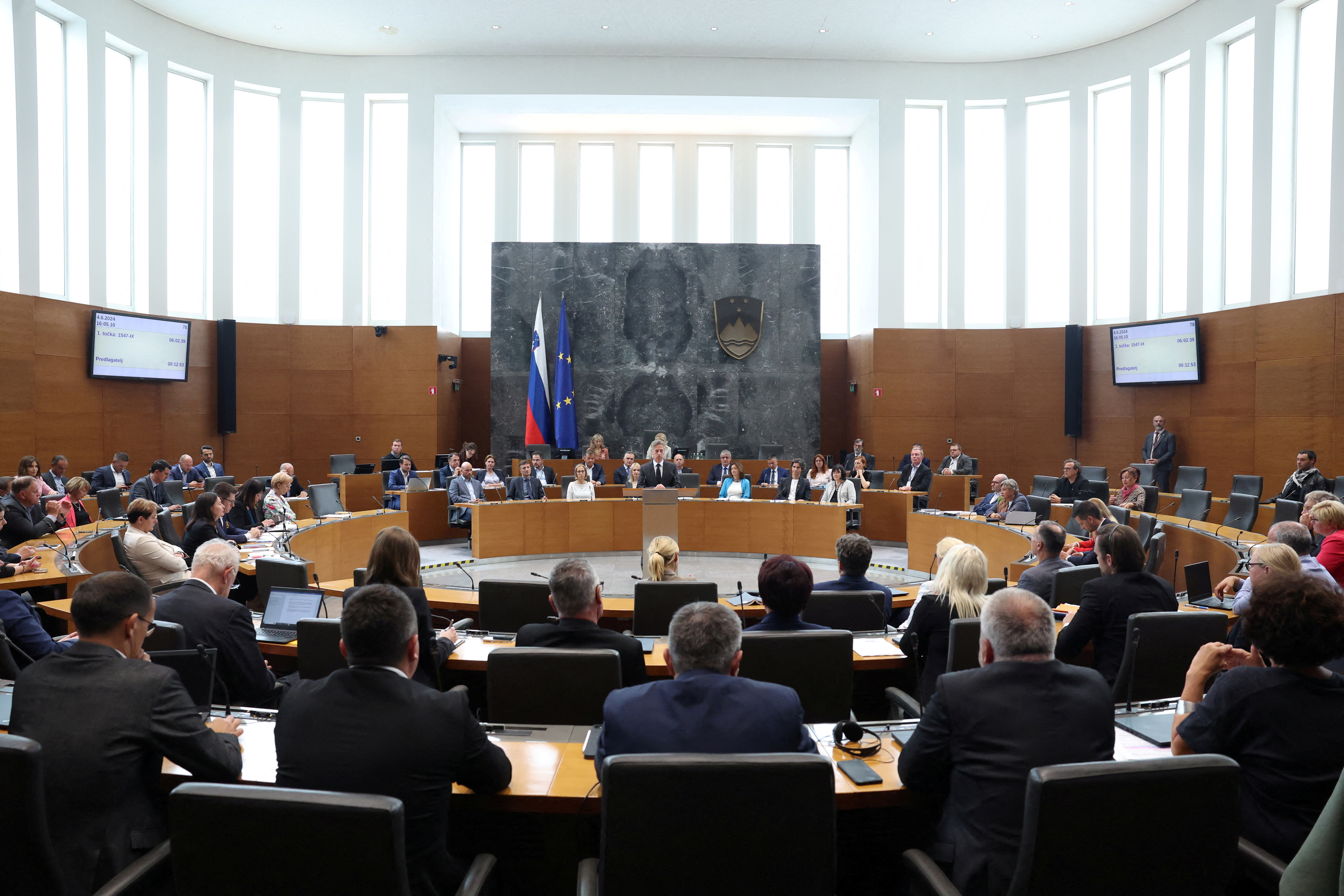 FILE PHOTO: Slovenian parliament debates about the recognition of Palestine as an independent state, in Lubljana