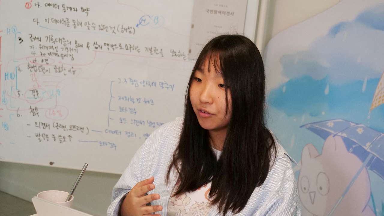 Reuters interview with an activist from Youth 4 Climate Action Yoon Hyeonjeong, in Seoul