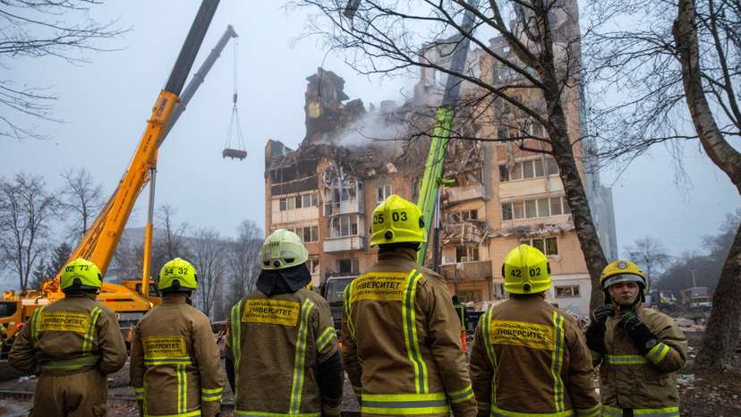 Aftermath of Russian missile attack in Ternopil