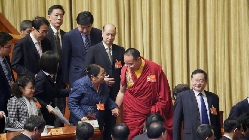 FILE PHOTO: Gyaltsen Norbu, the 11th Panchen Lama at the Chinese People's Political Consultative Conference