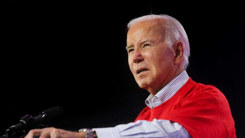 FILE PHOTO: U.S. President Biden delivers remarks to UAW union members in Belvidere, Illinois