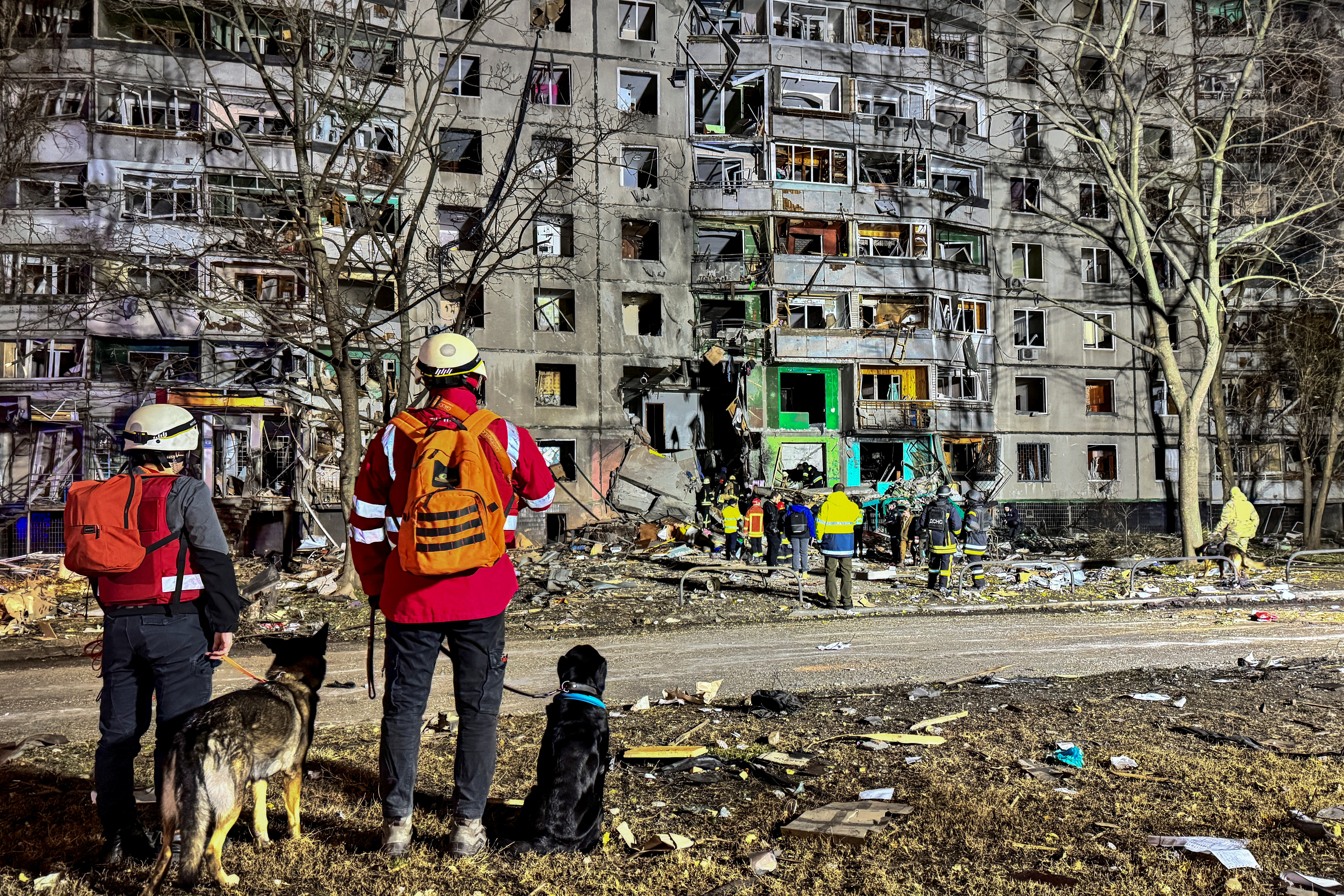 Aftermath of a Russian air strike in Kharkiv