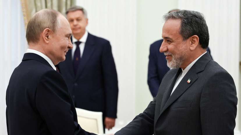 Russian President Vladimir Putin meets with Iranian Foreign Minister Abbas Araqchi in Moscow