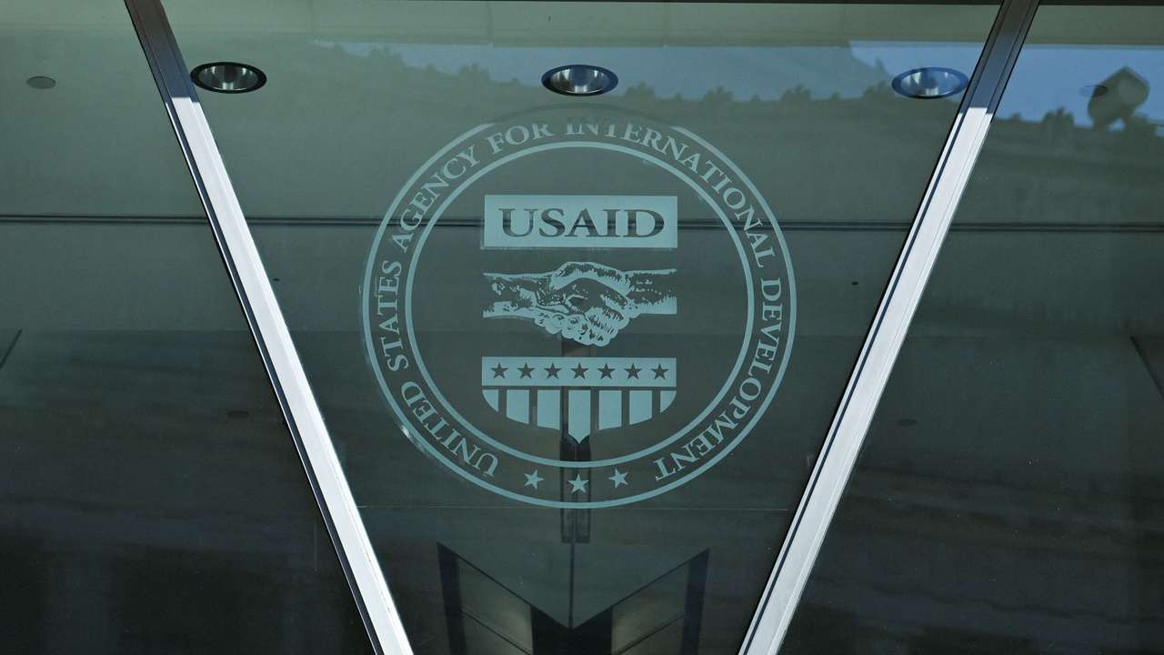 A view of the USAID building in Washington