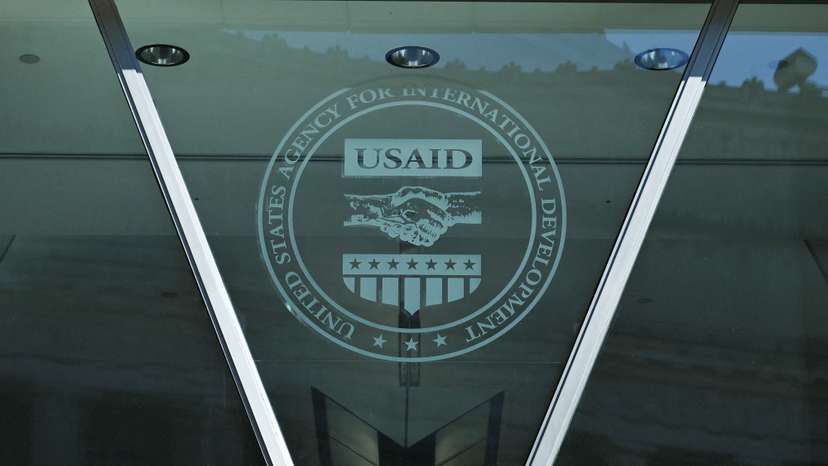 A view of the USAID building in Washington