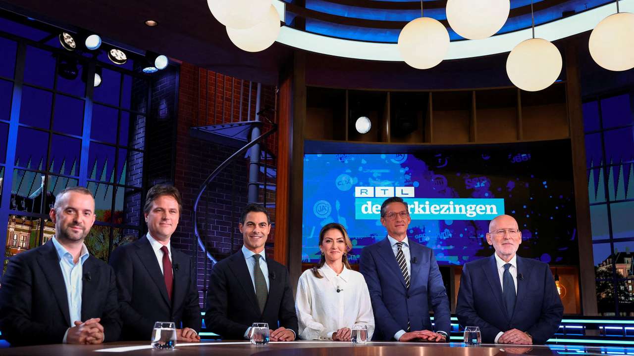 Election debate ahead of the House of Representatives elections, in Hilversum