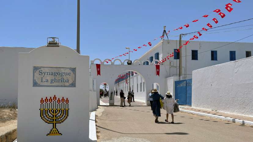 FILE PHOTO: Jewish worshippers arrive at the Ghriba synagogue, during an annual pilgrimage in Djerba
