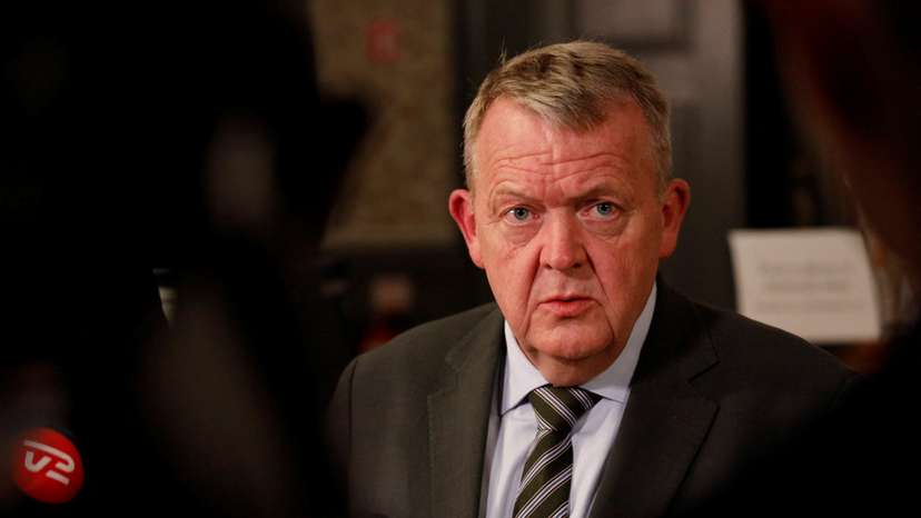 Danish Foreign Minister Lars Lokke Rasmussen addresses the media in Copenhagen