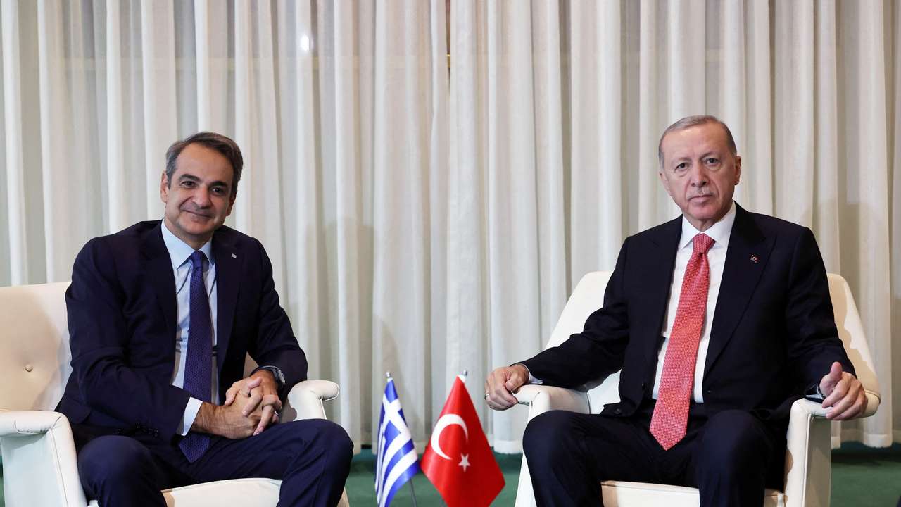 Turkish President Erdogan meets with Greek PM Mitsotakis in New York