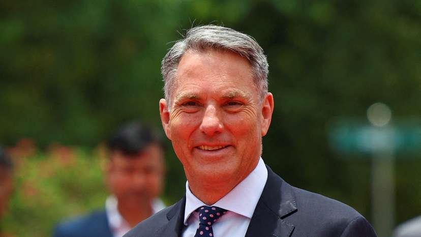 FILE PHOTO: Australian Defence Minister Richard Marles in New Delhi