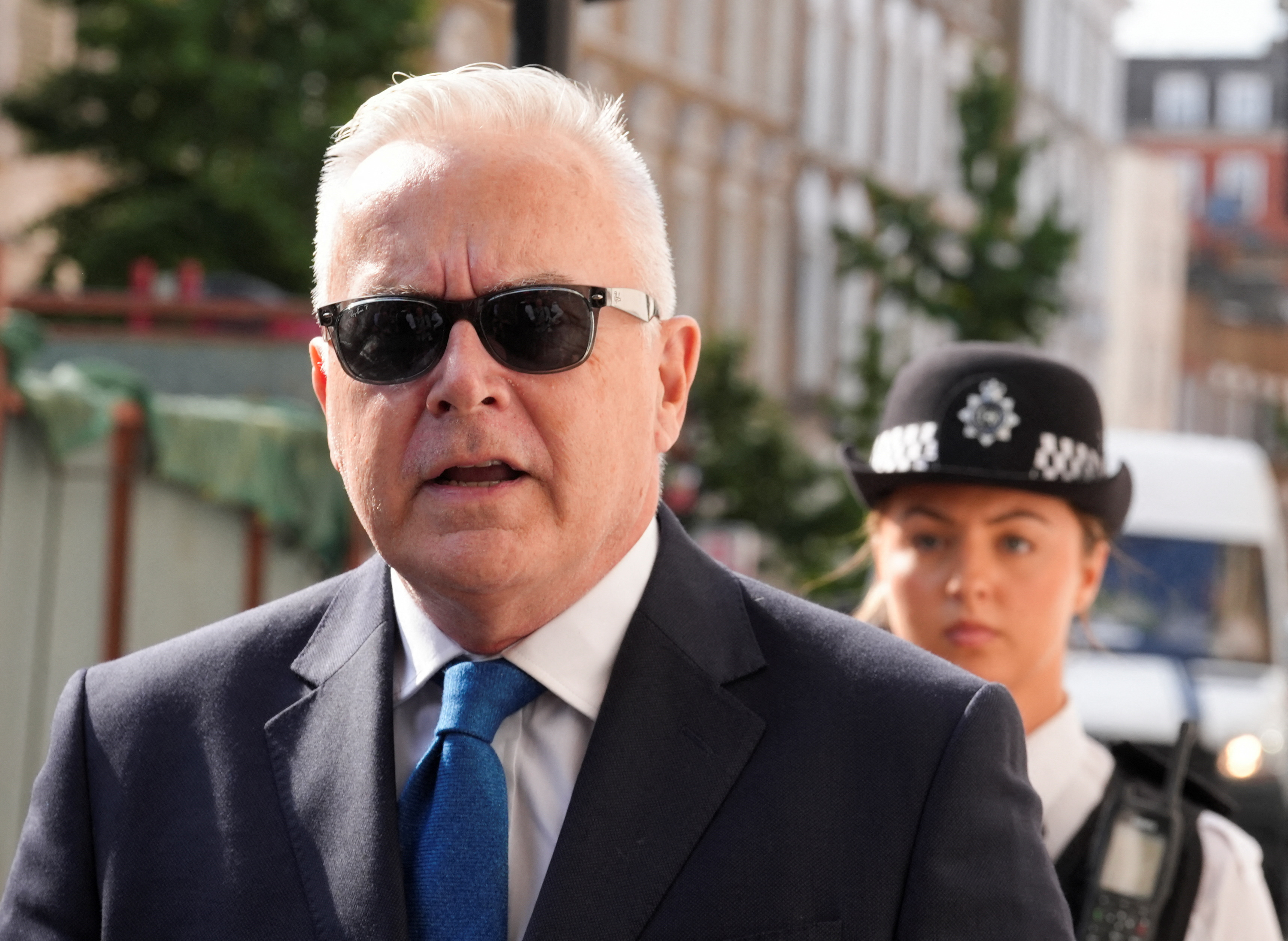 Court hearing as ex-BBC news presenter Huw Edwards charged with indecent child picture crimes, in London