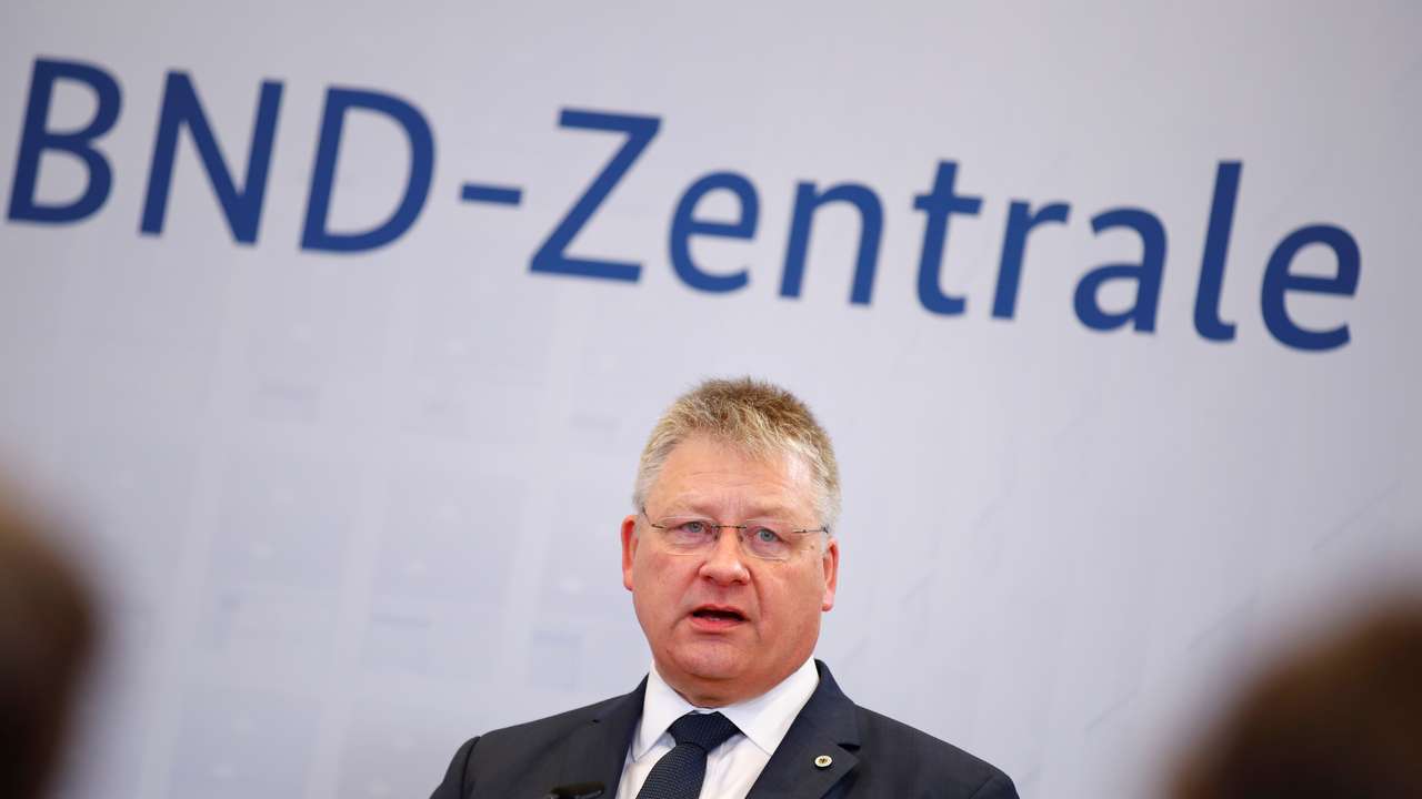 The President of the German Federal Intelligence Agency (BND) Bruno Kahl attends the opening ceremony of the new BND (Federal Intelligence Service) headquarter in Berlin