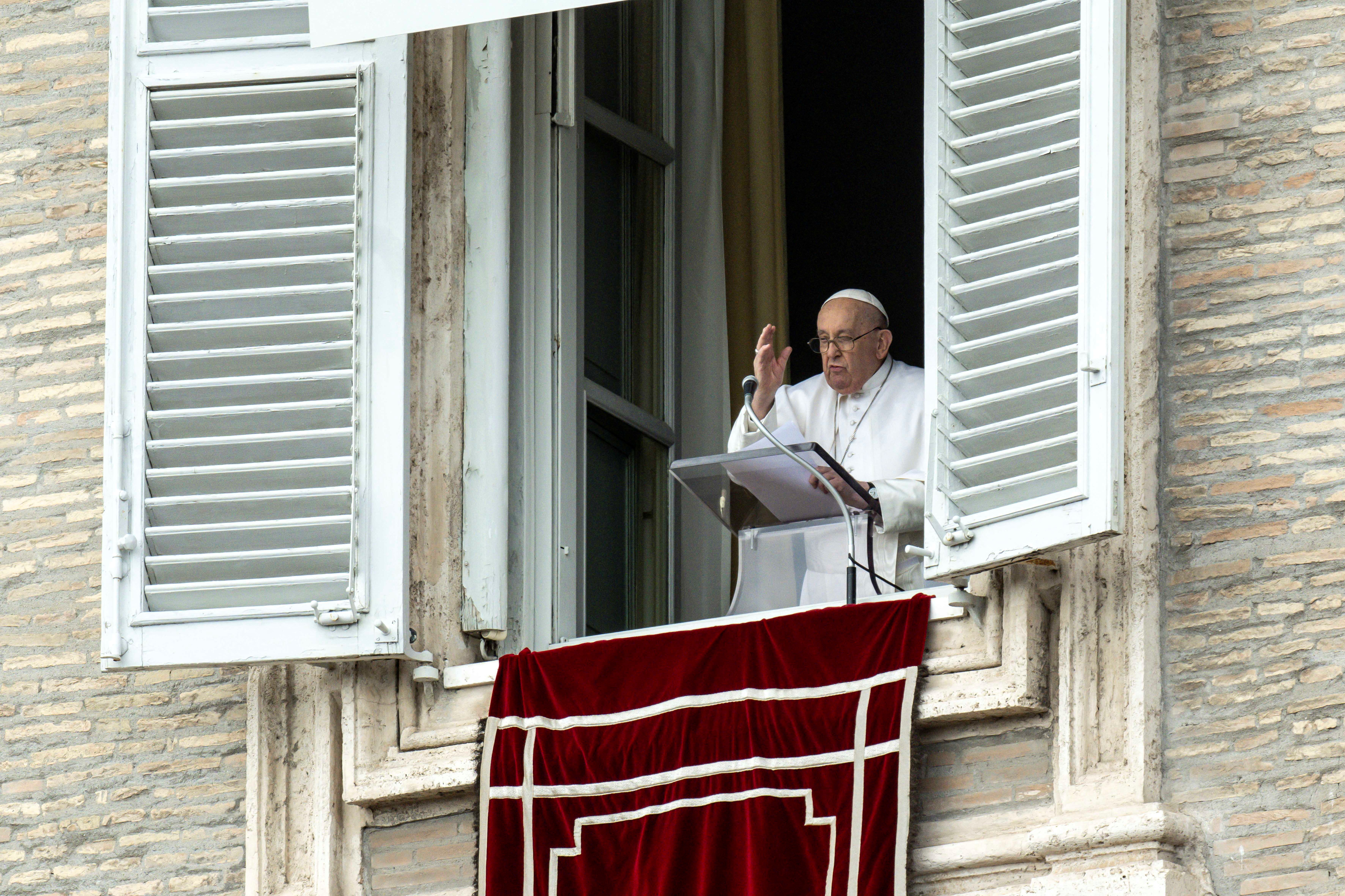 Pope Francis leads Angelus prayer at Vatican