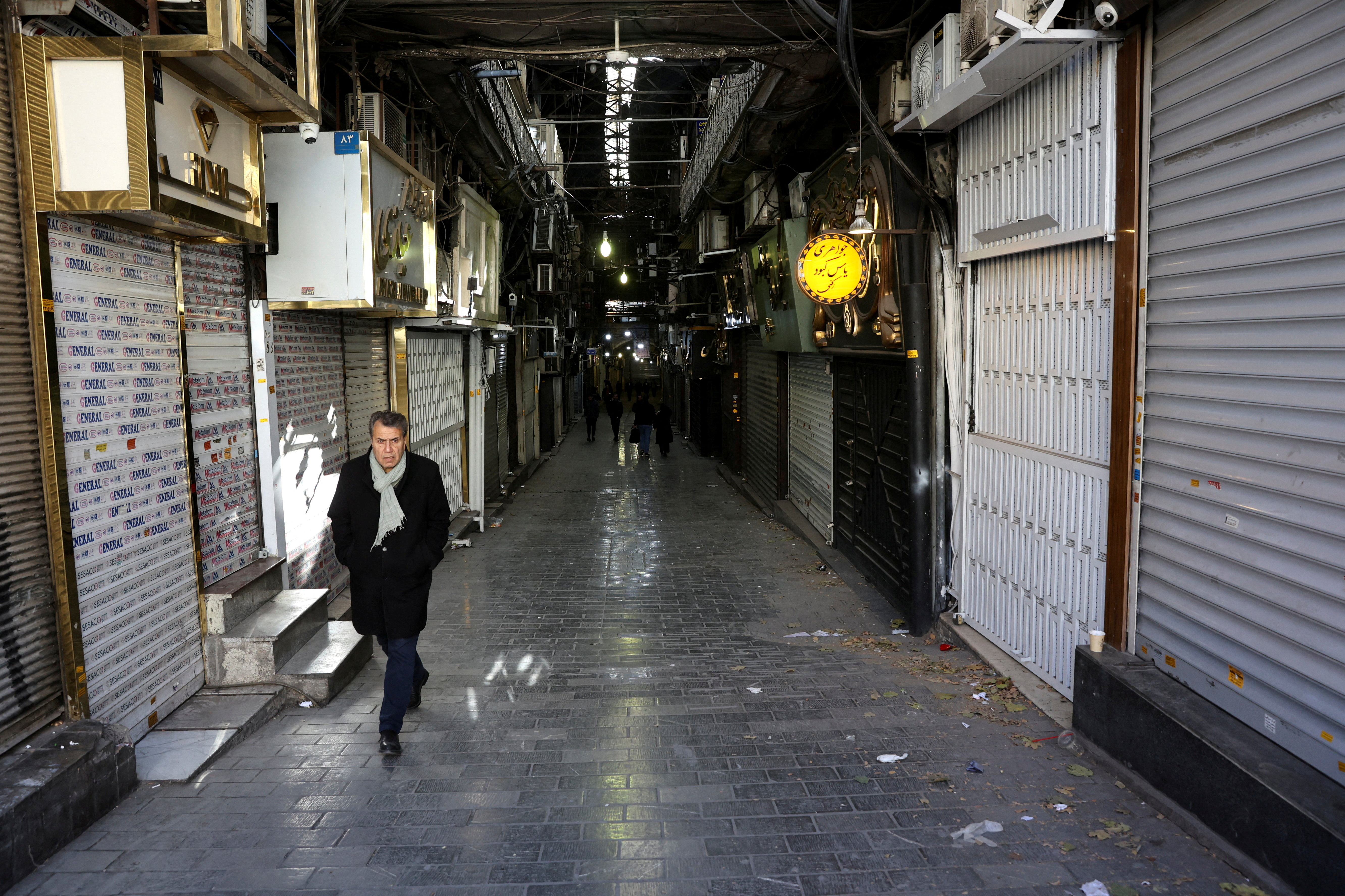 FILE PHOTO: Aftermath of protests over a plunge in the currency's value