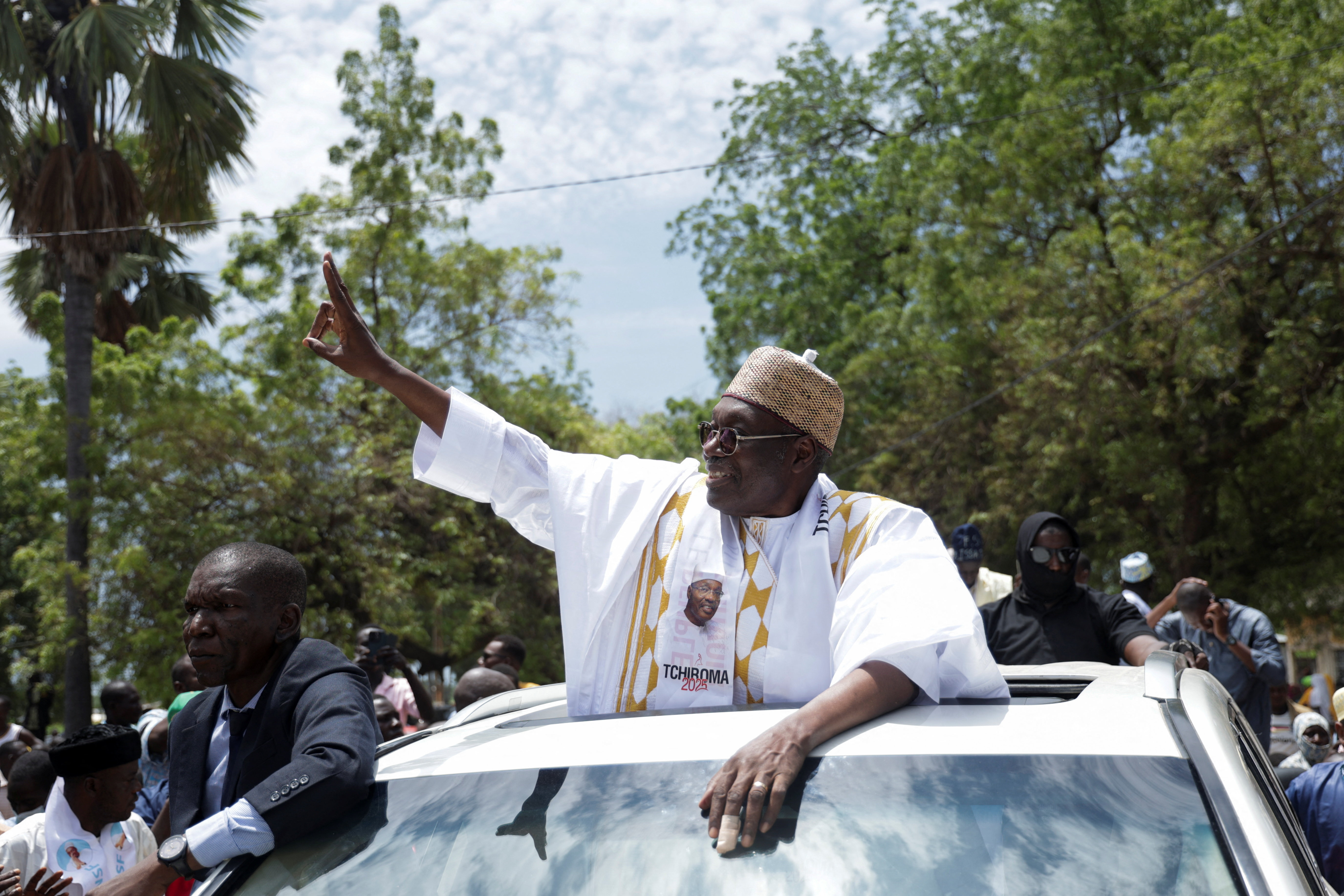 Presidential candidate Issa Tchiroma Bakary of the Cameroon National Salvation Front (FSNC) launches his electoral campaign in Yagoua