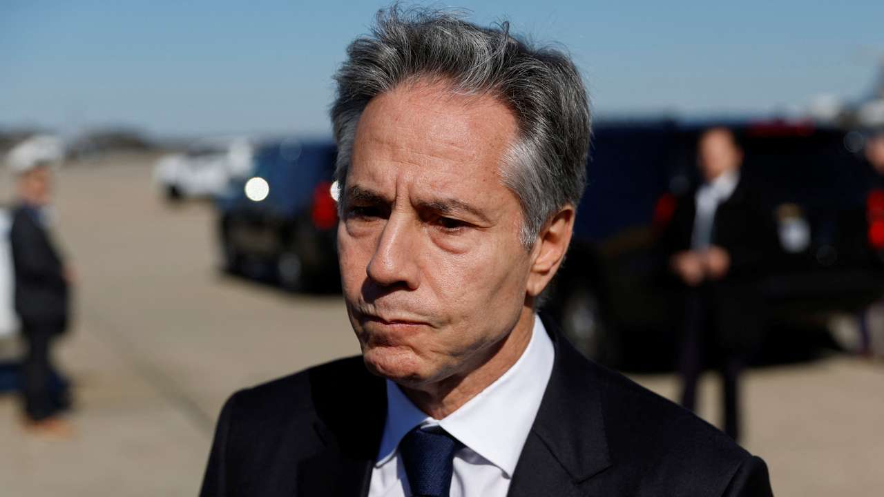 U.S. Secretary of State Blinken departs on trip to the Middle East and Asia from Joint Base Andrews in Maryland