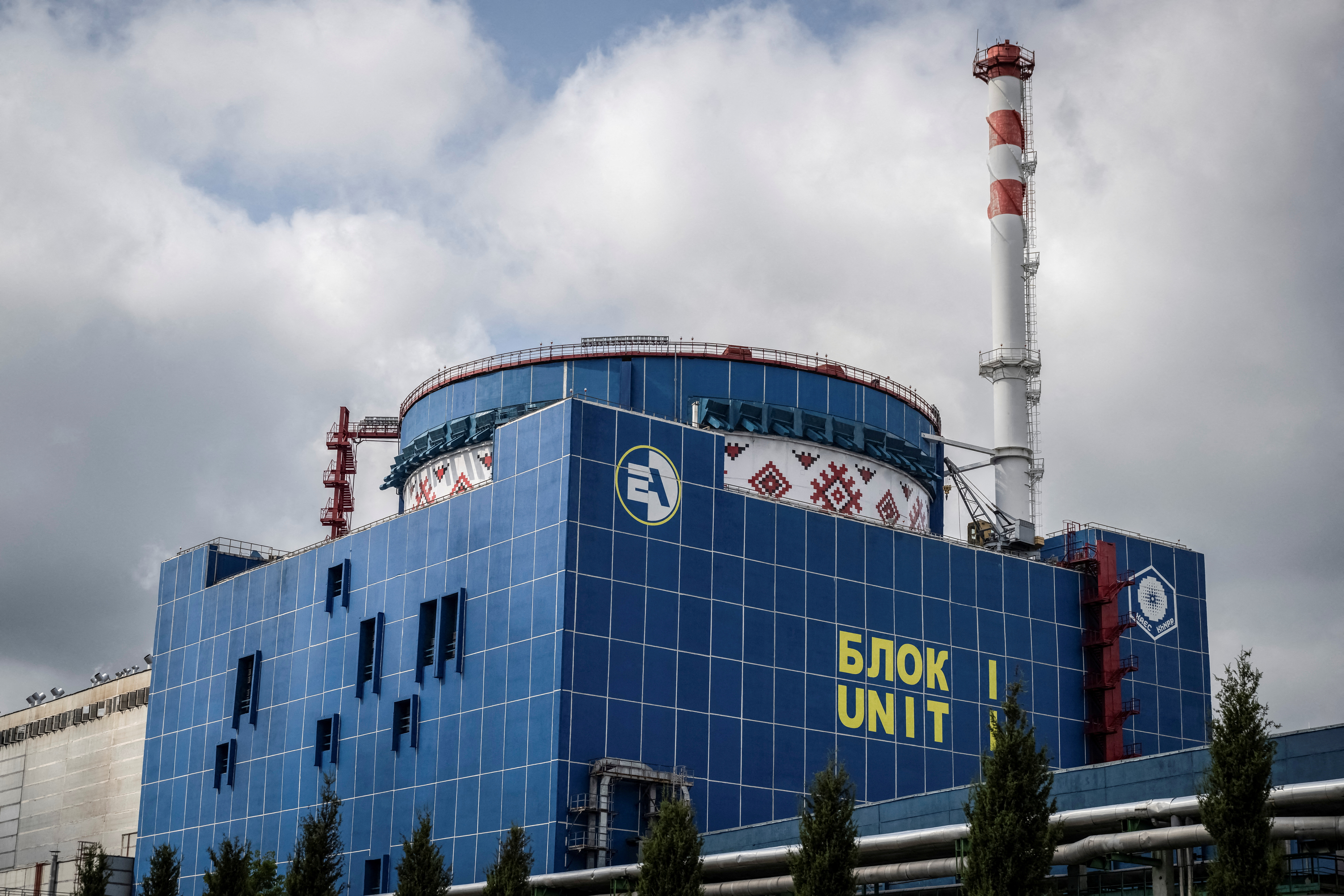 A general view shows the Khmelnytskyi Nuclear Power Plant near the city of Netishyn