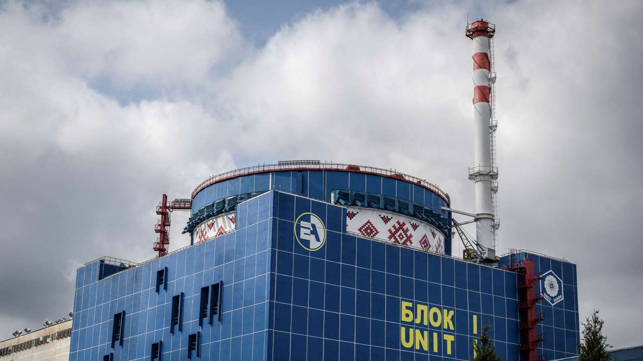 A general view shows the Khmelnytskyi Nuclear Power Plant near the city of Netishyn