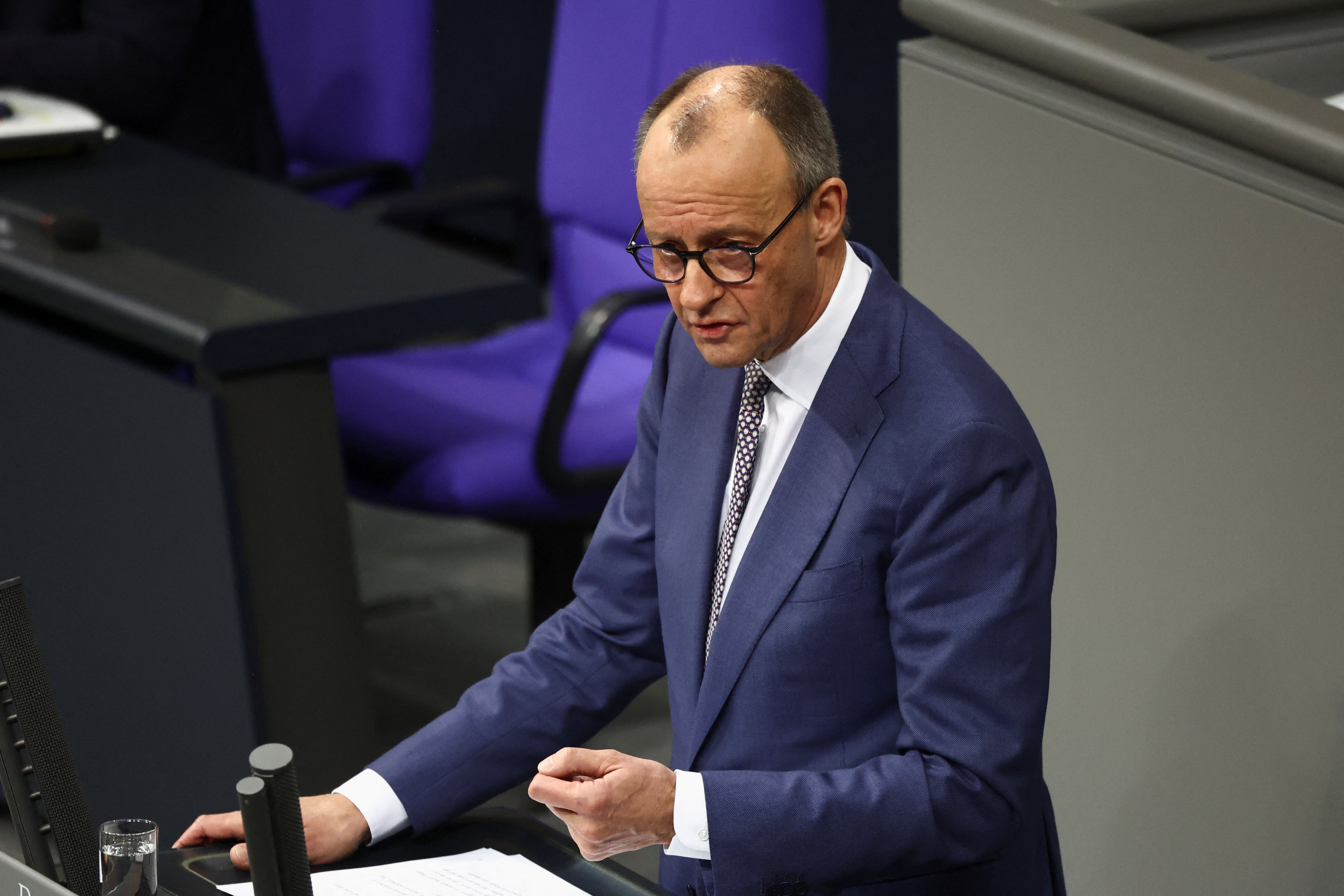 German Chancellor delivers speech on foreign policy, in Berlin