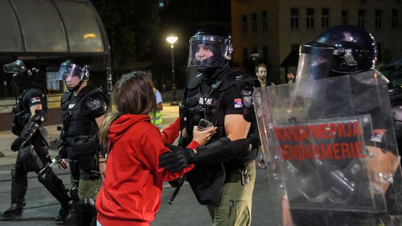 Anti-government protest in Belgrade