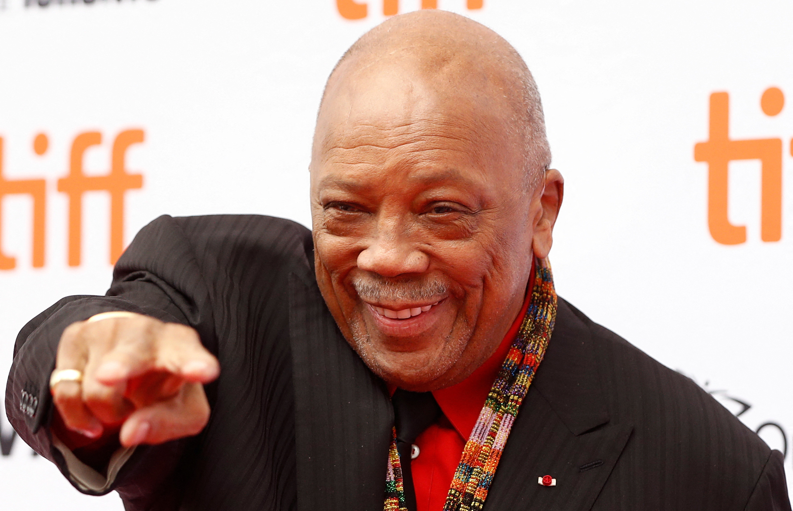 FILE PHOTO: Music producer Quincy Jones arrives for the world premiere of Quincy at the Toronto International Film Festival (TIFF) in Toronto