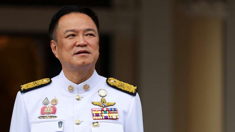 Thailand's Prime Minister Charnvirakul announces the dissolution of parliament, in Bangkok