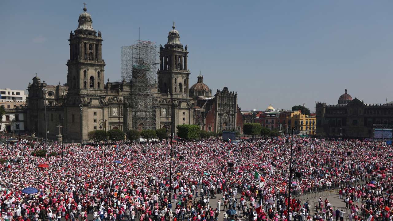 Protest against the government of President Andres Manuel Lopez Obrador, in Mexico City