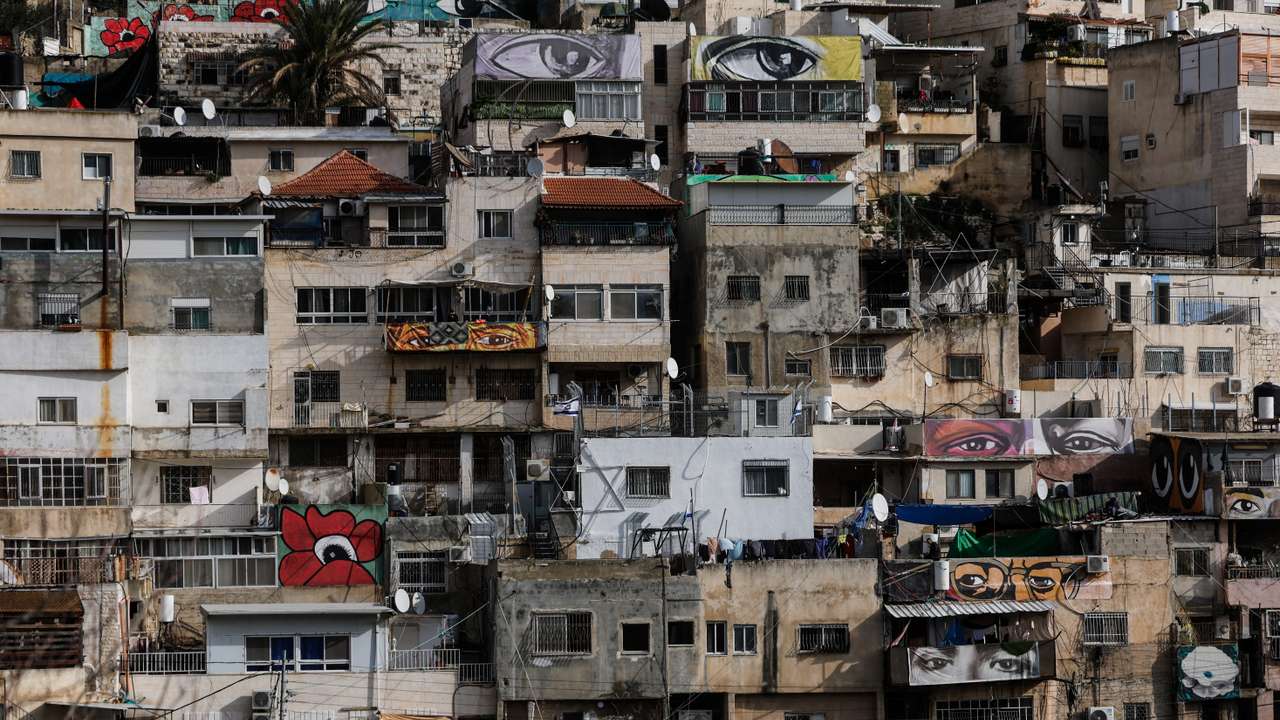 Residential buildings in the Silwan neighbourhood of East Jerusalem