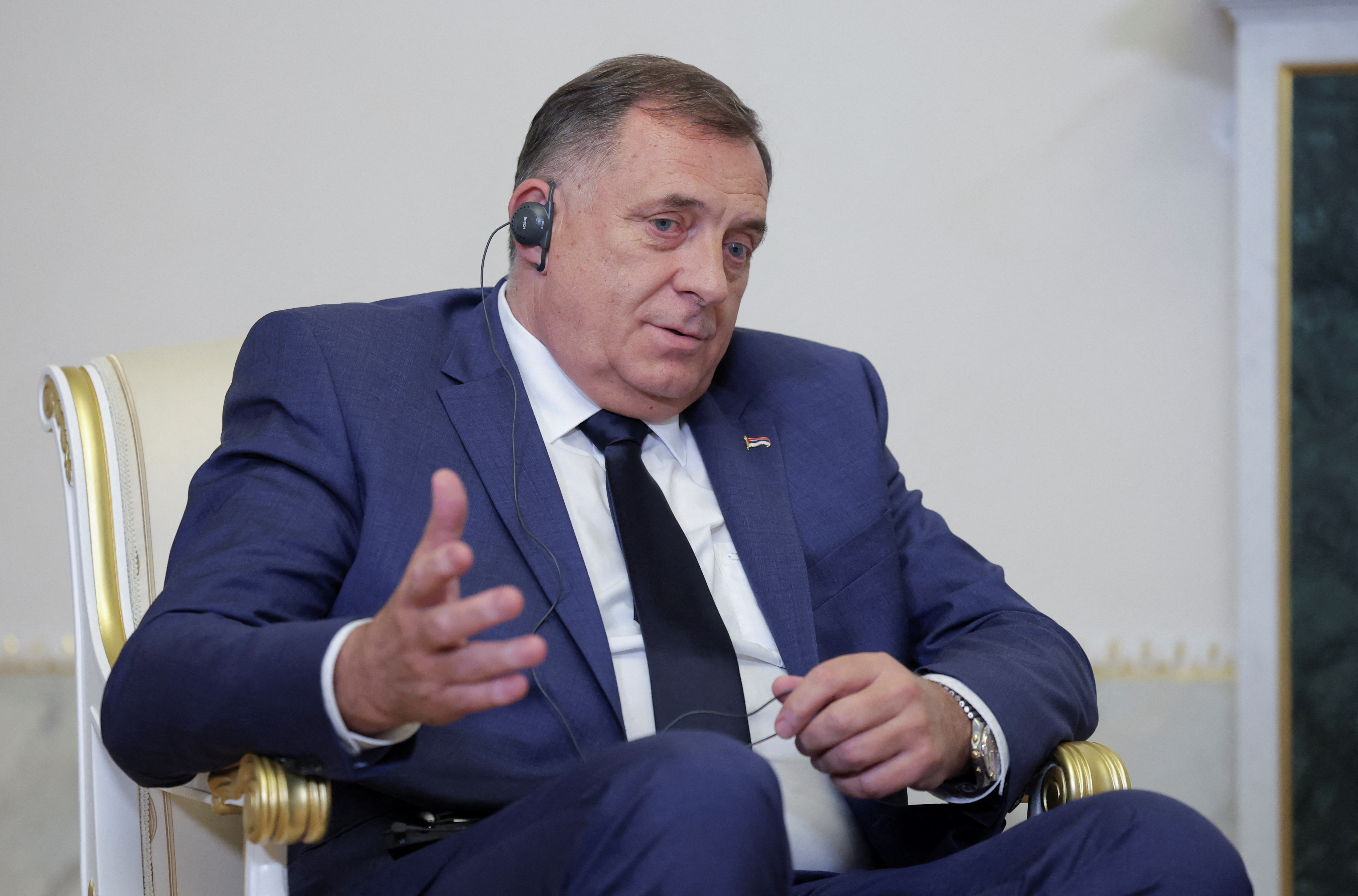 Russia's President Putin and Serb Republic's President Dodik meet in St Petersburg