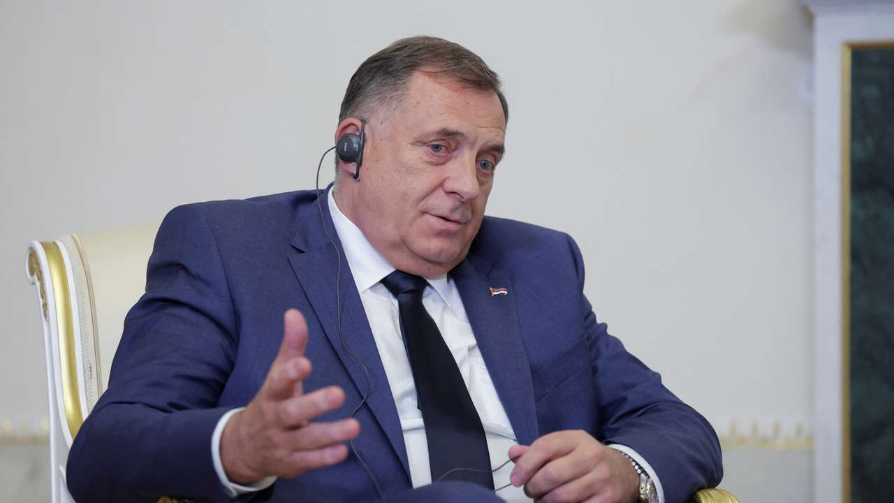 Russia's President Putin and Serb Republic's President Dodik meet in St Petersburg