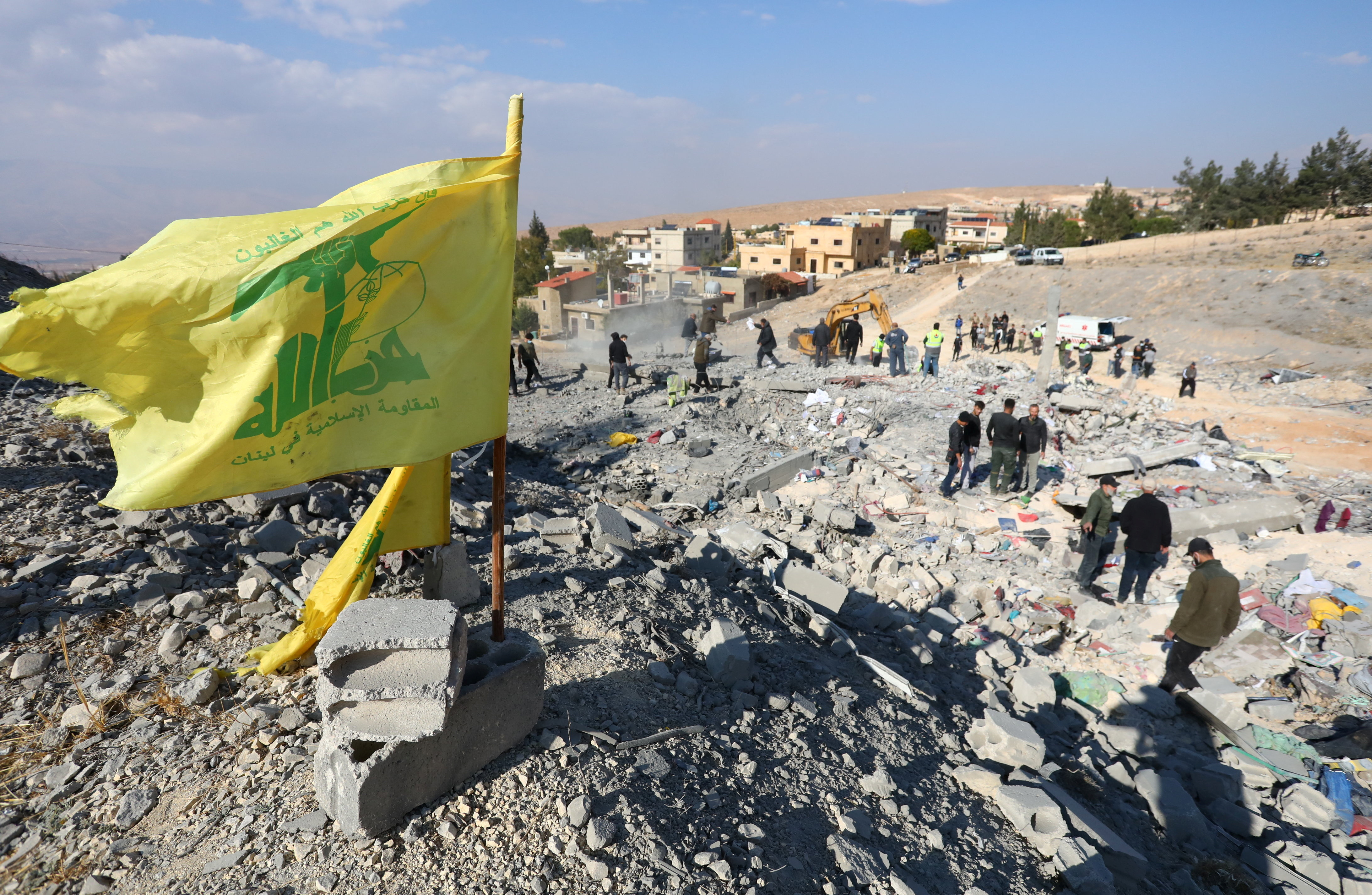 Aftermath of an Israeli strike on Al-Ain