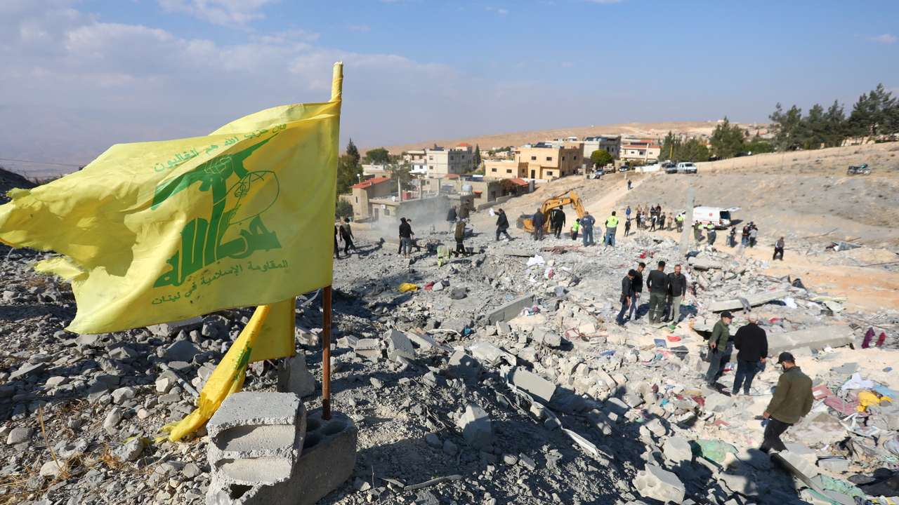 Aftermath of an Israeli strike on Al-Ain