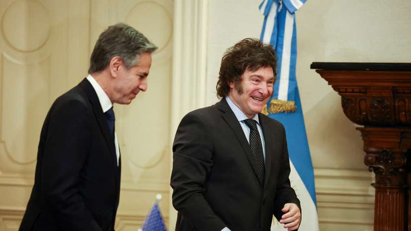 Argentina's President Milei receives US Secretary Blinken in Buenos Aires