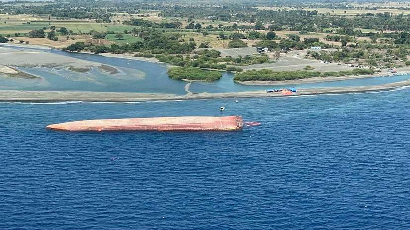FILE PHOTO: Dredging vessel capsizes off Philippines