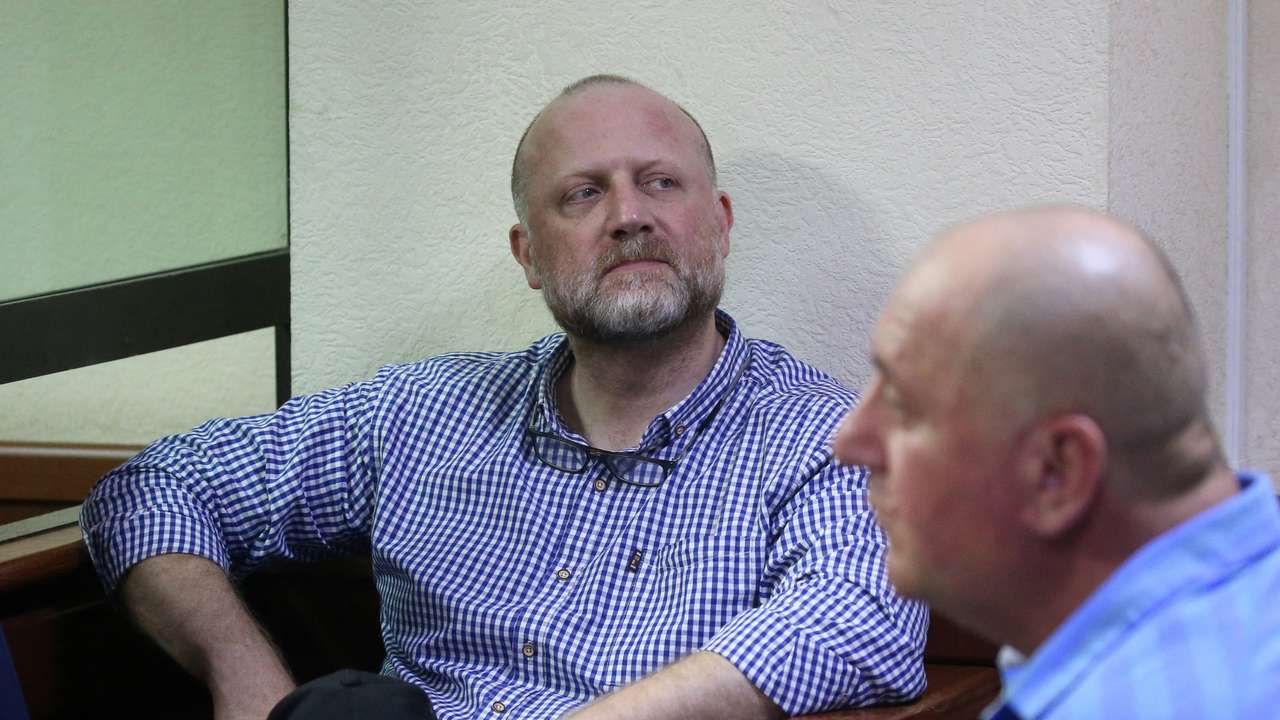 Zurab Japaridze, one of the leaders of the Coalition for Change opposition party, attends a court hearing in Tbilisi