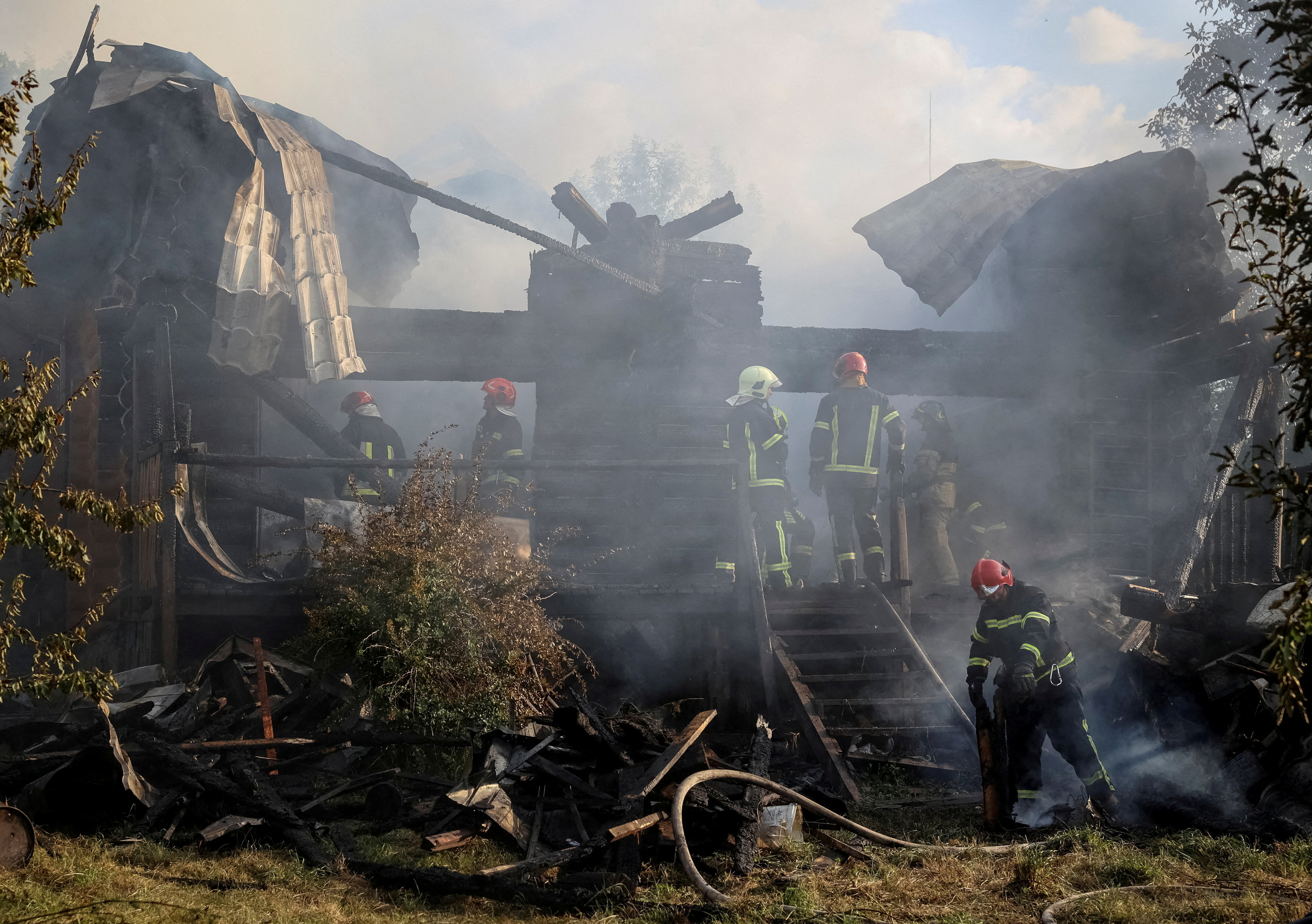 Russian drone and missile strike in Lviv