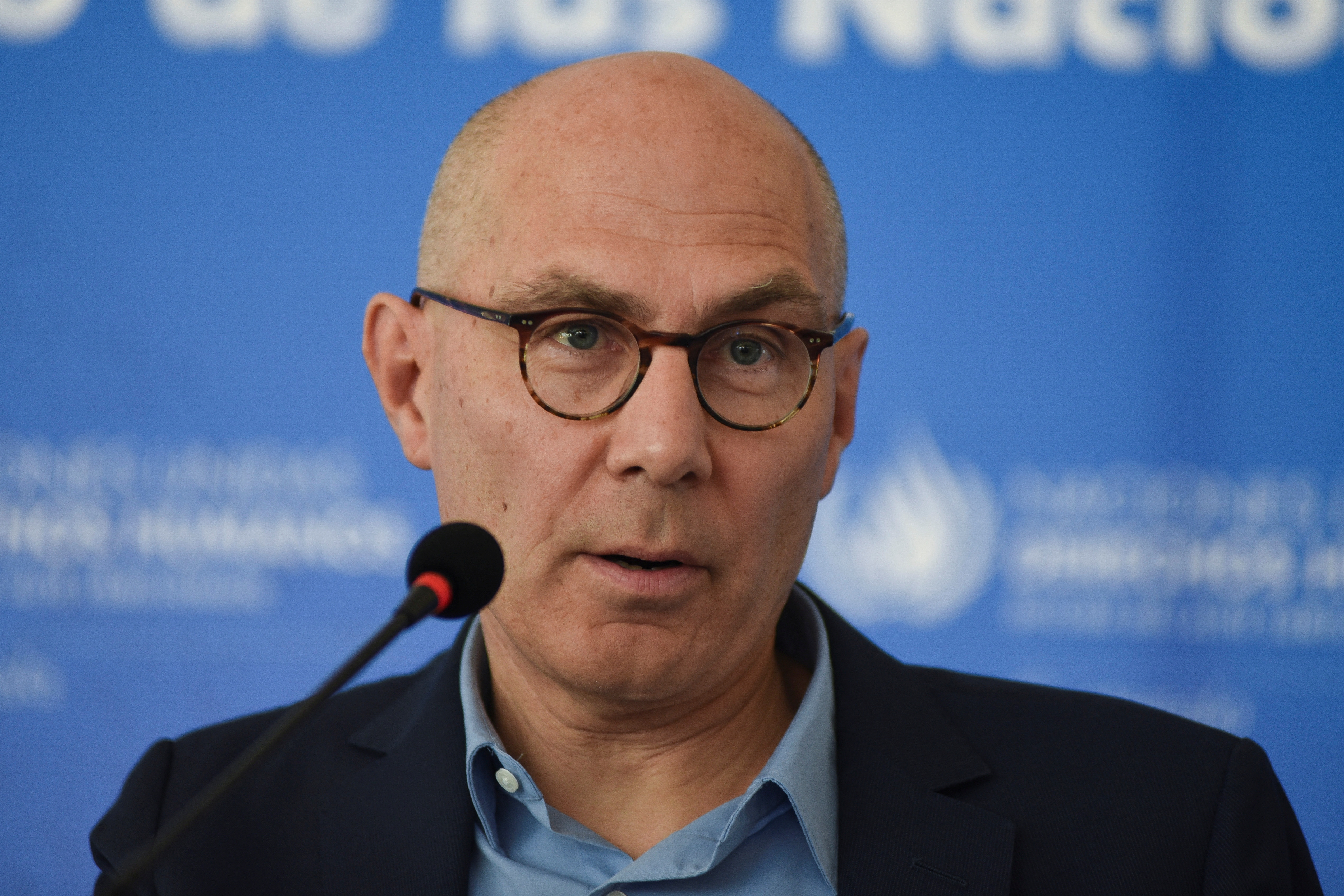 UN High Commissioner for Human Rights Volker Turk holds a press conference in Guatemala City