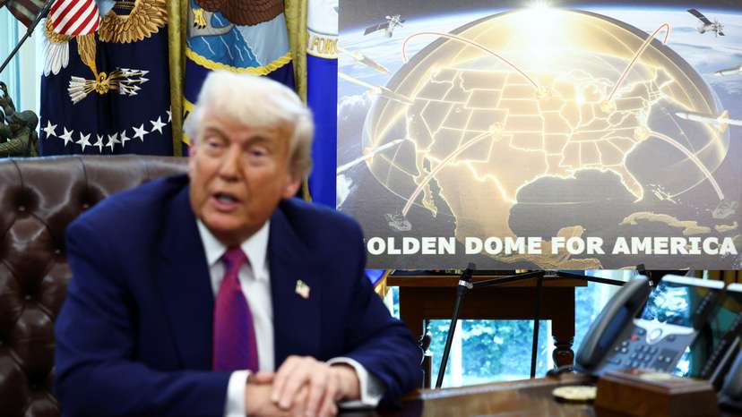 U.S. President Donald Trump and U.S. Defense Secretary Pete Hegseth make an announcement at the White House in Washington