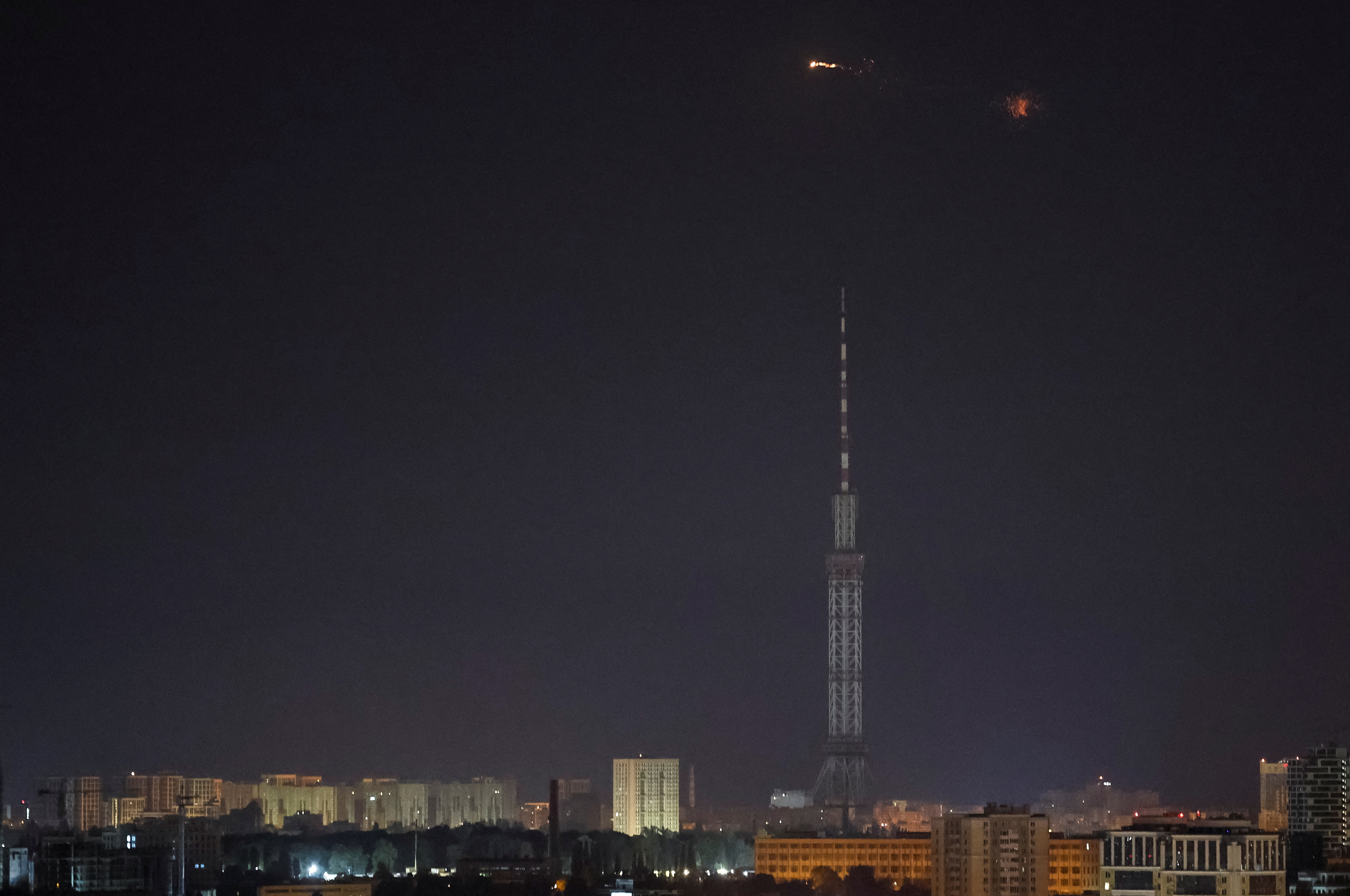 Russian drone strike in Kyiv