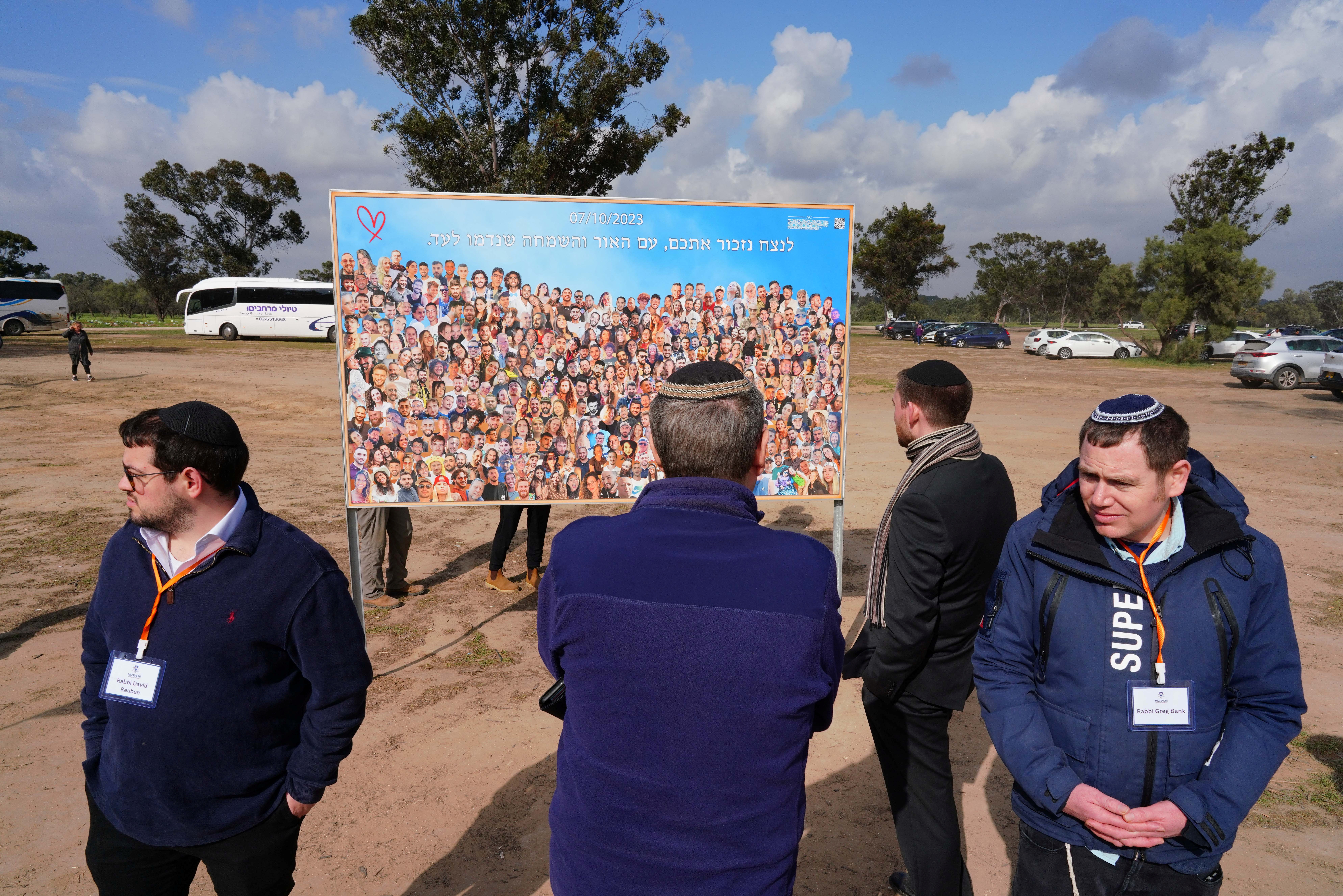 Tourists visit the site of the Nova festival, in Reim