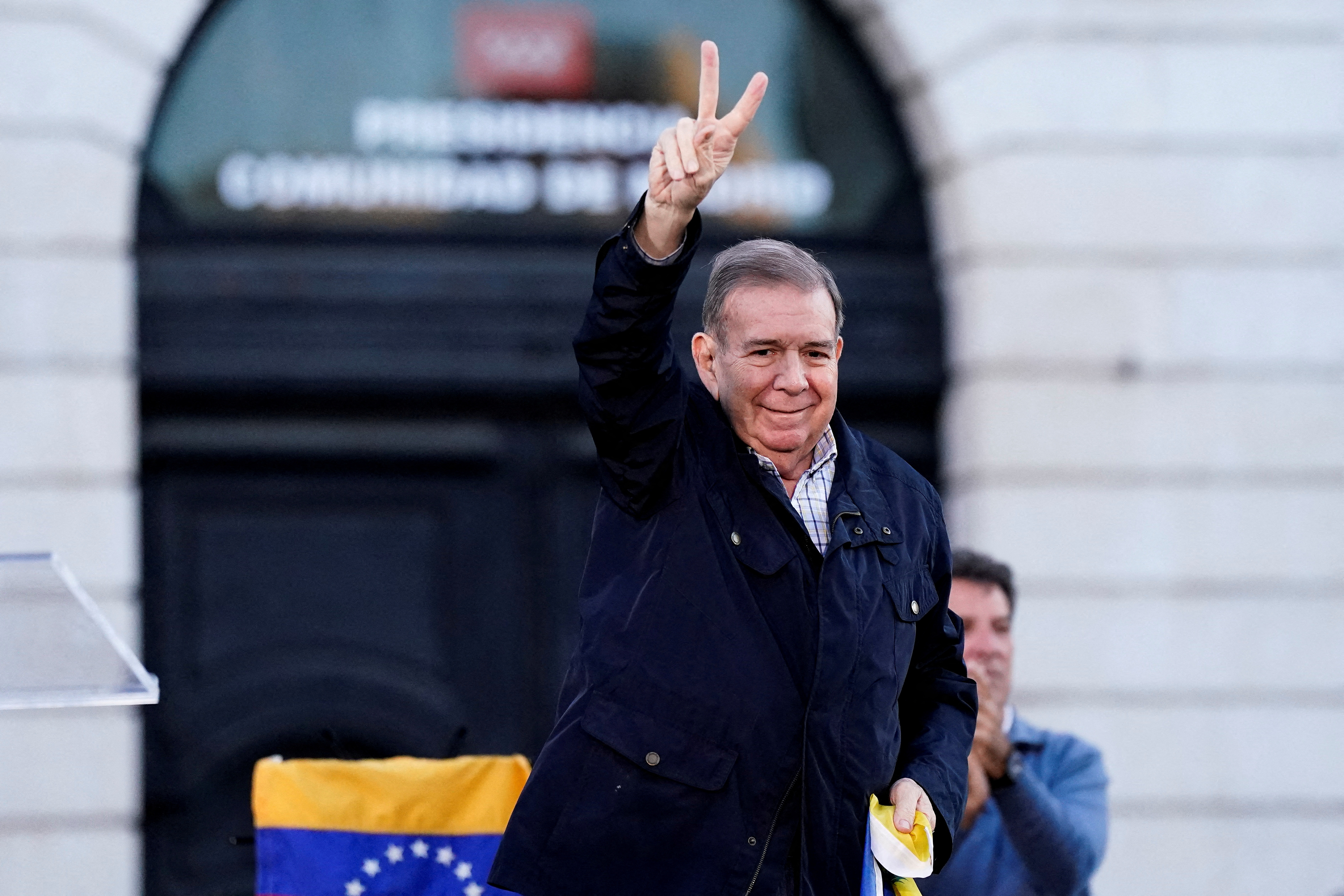 FILE PHOTO: People gather in Madrid in support of Venezuelan opposition
